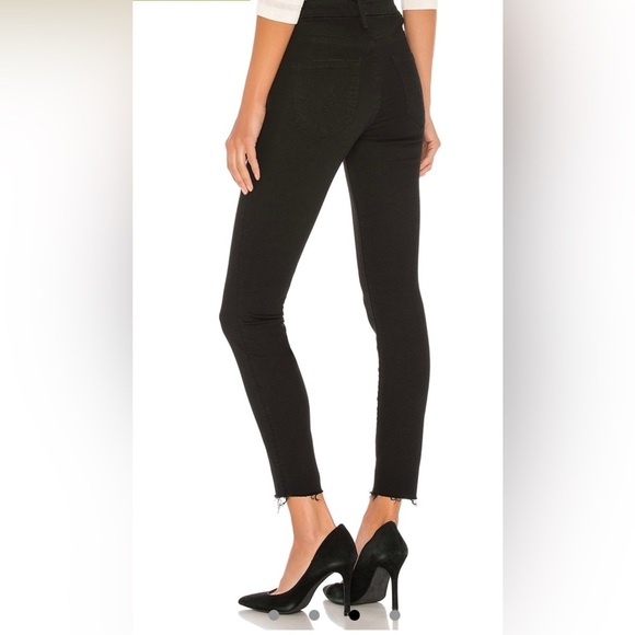 Mother the pixie ankle fray in not guilty black jean size 26 - Picture 2 of 6